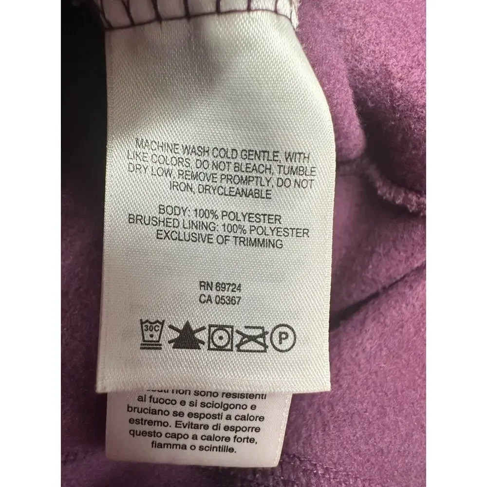 Columbia Womens Size M Fleece Full Zip Basic Jacket Hooded Polyester Purple - Picture 6 of 7